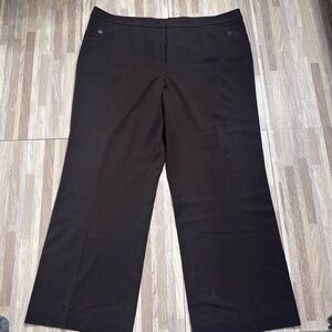 Lane Bryant Chocolate Brown Wide Leg Pants, Women's Plus Size 22 Average